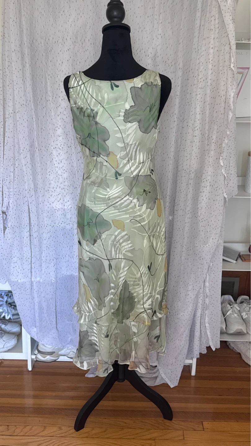 Simply Silk Floral Dress with Scarf - photo 4