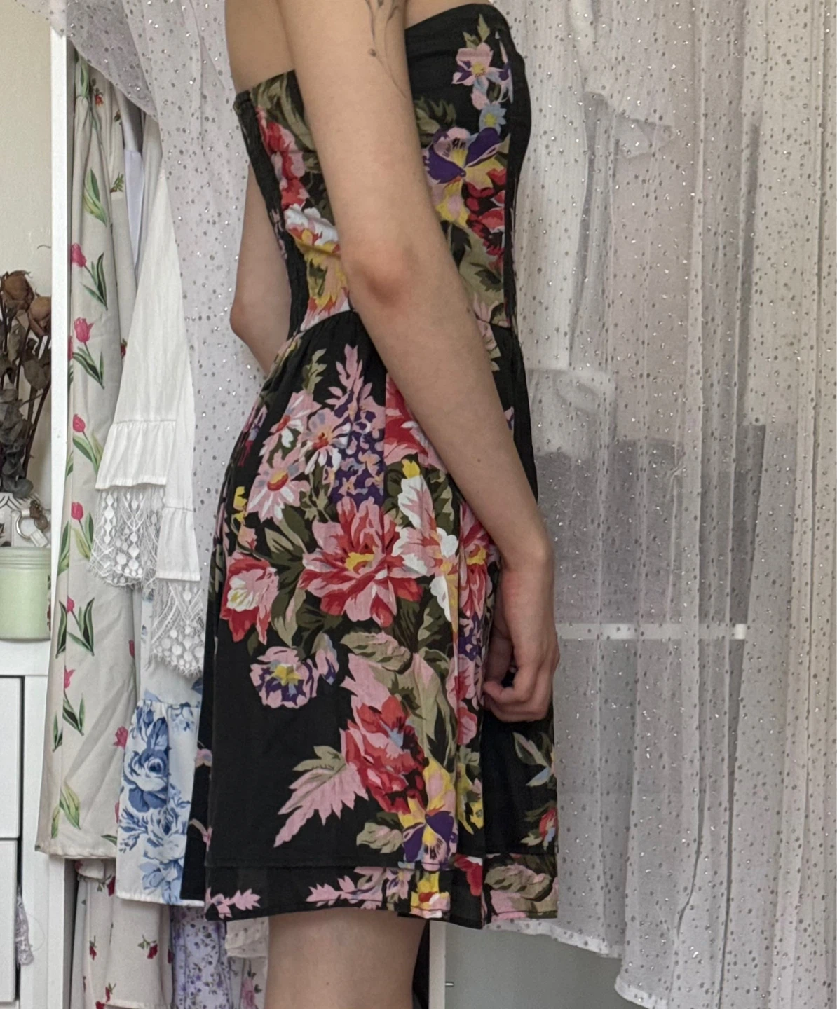 Floral Strapless Dress - photo 3
