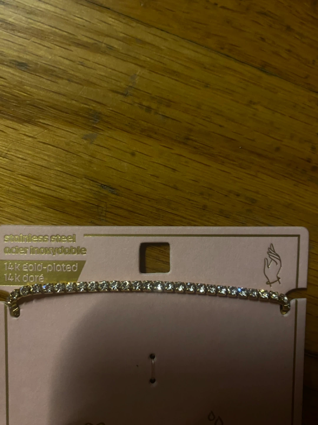 14k Gold-Plated Stainless Steel Tennis Bracelet