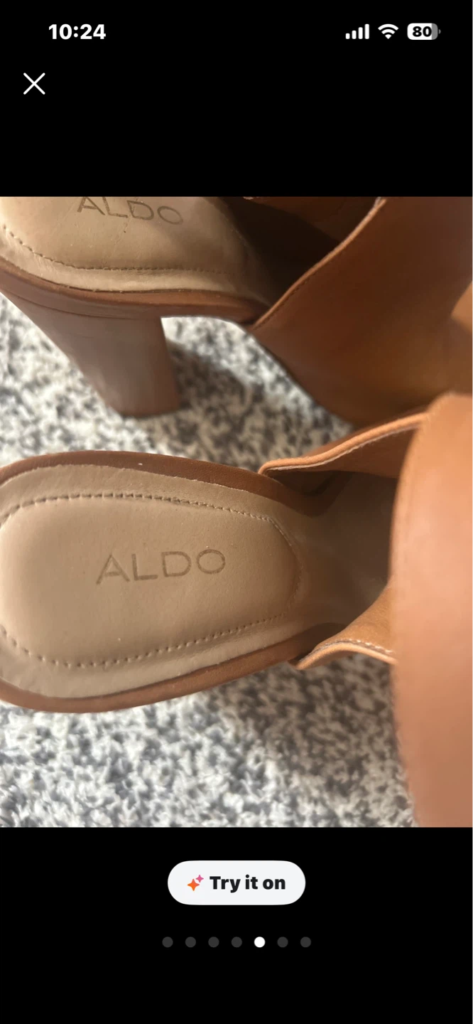 ALDO Women's Brown Leather Heeled Sandals - photo 4