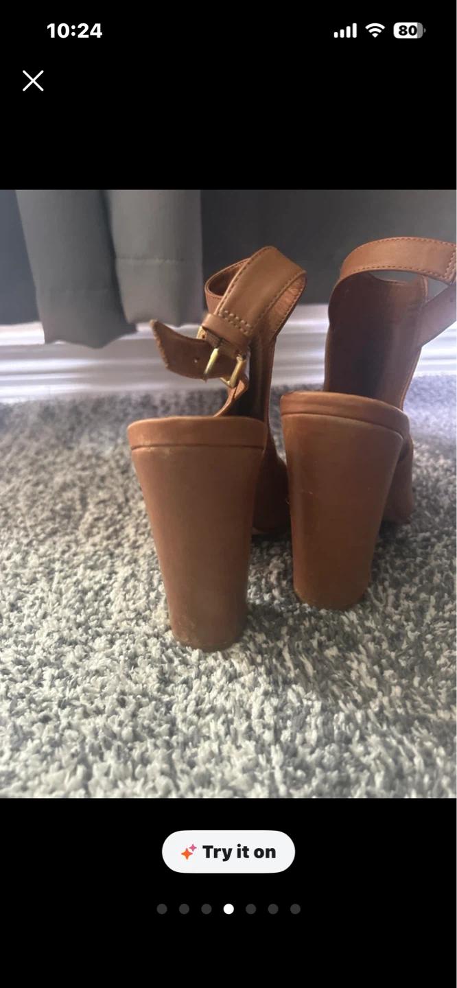 ALDO Women's Brown Leather Heeled Sandals - photo 2
