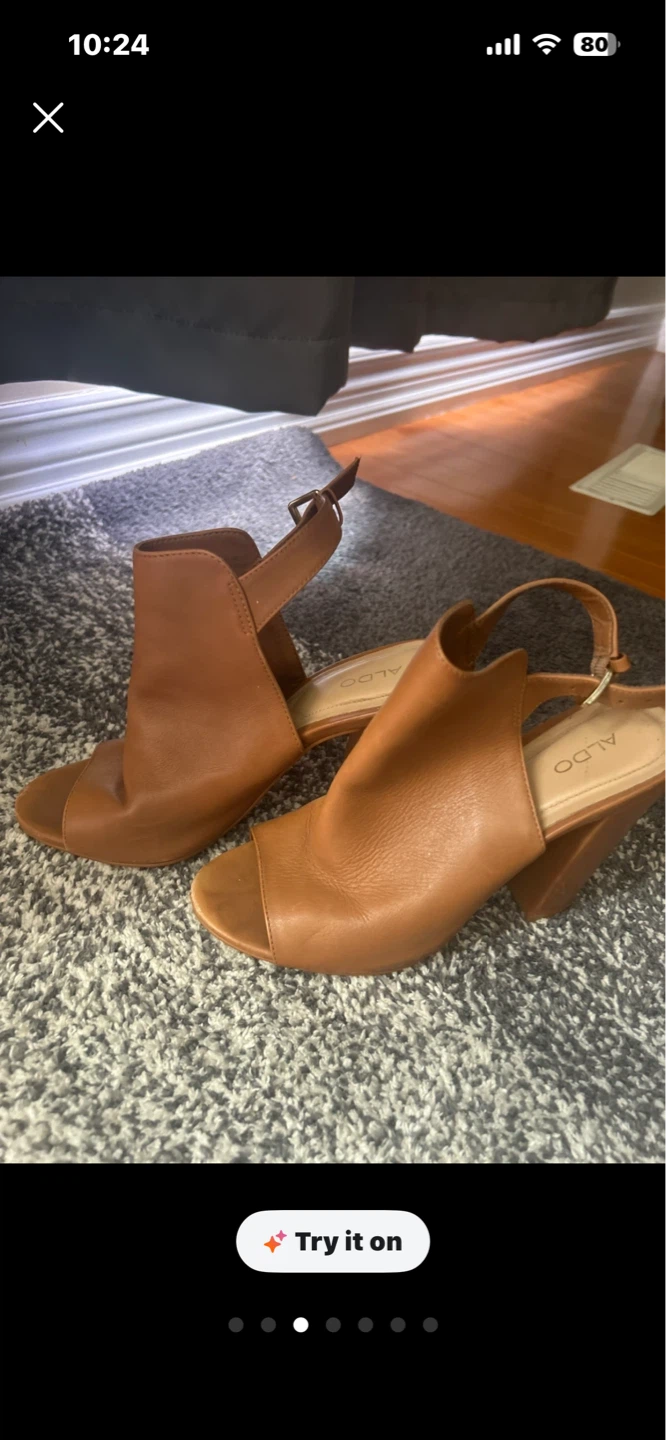 ALDO Women's Brown Leather Heeled Sandals - photo 3