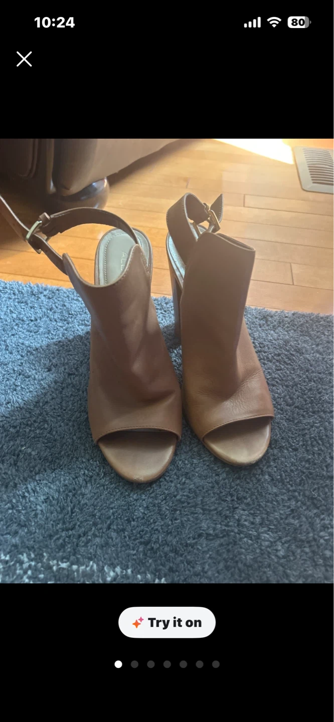 ALDO Women's Brown Leather Heeled Sandals - photo 5