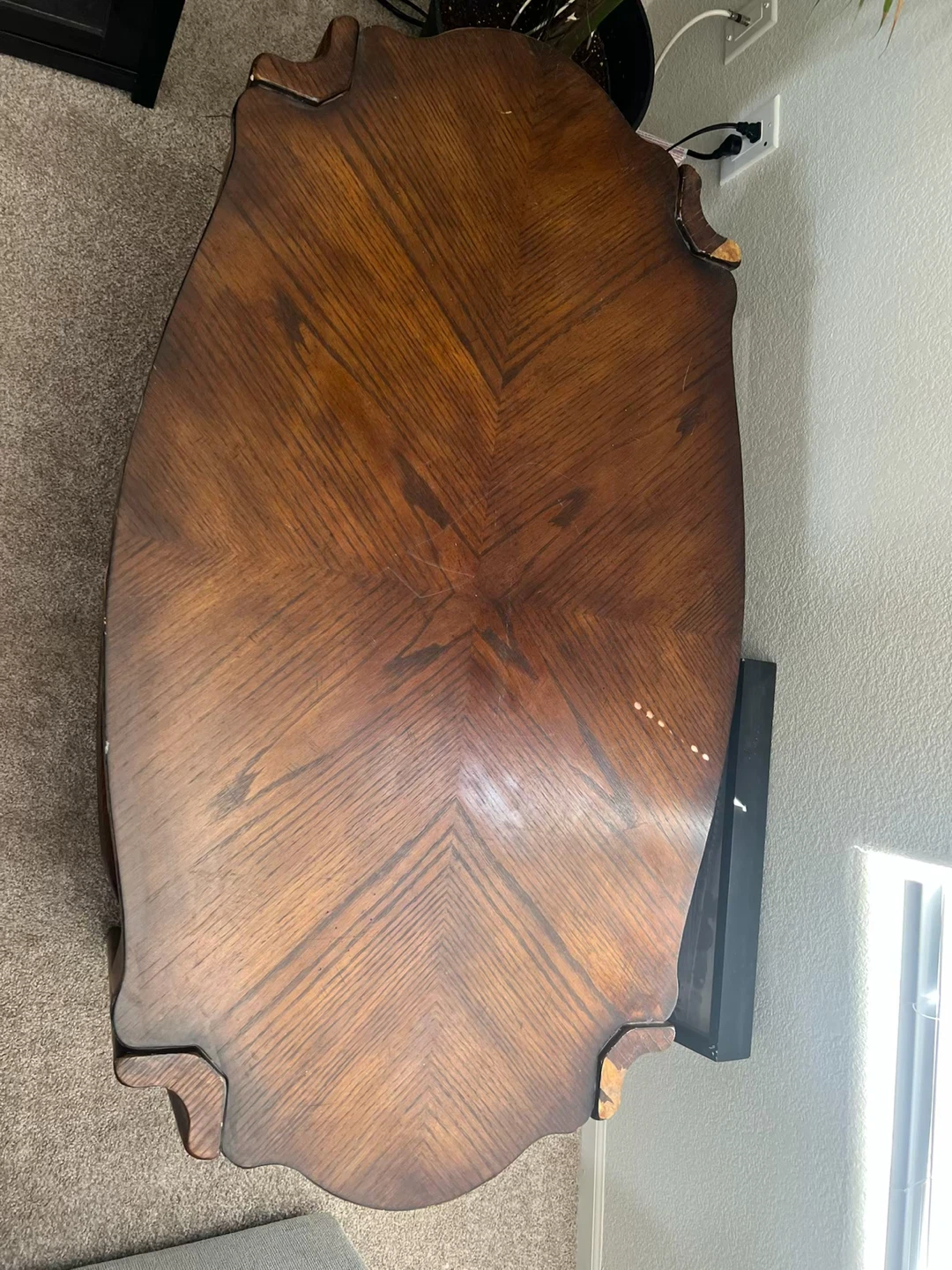 Vintage Wood Coffee Table with Lower Shelf - photo 4