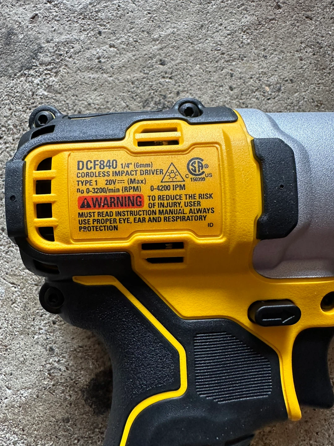 DEWALT DCF840 20V MAX Cordless Brushless Impact Driver - photo 2