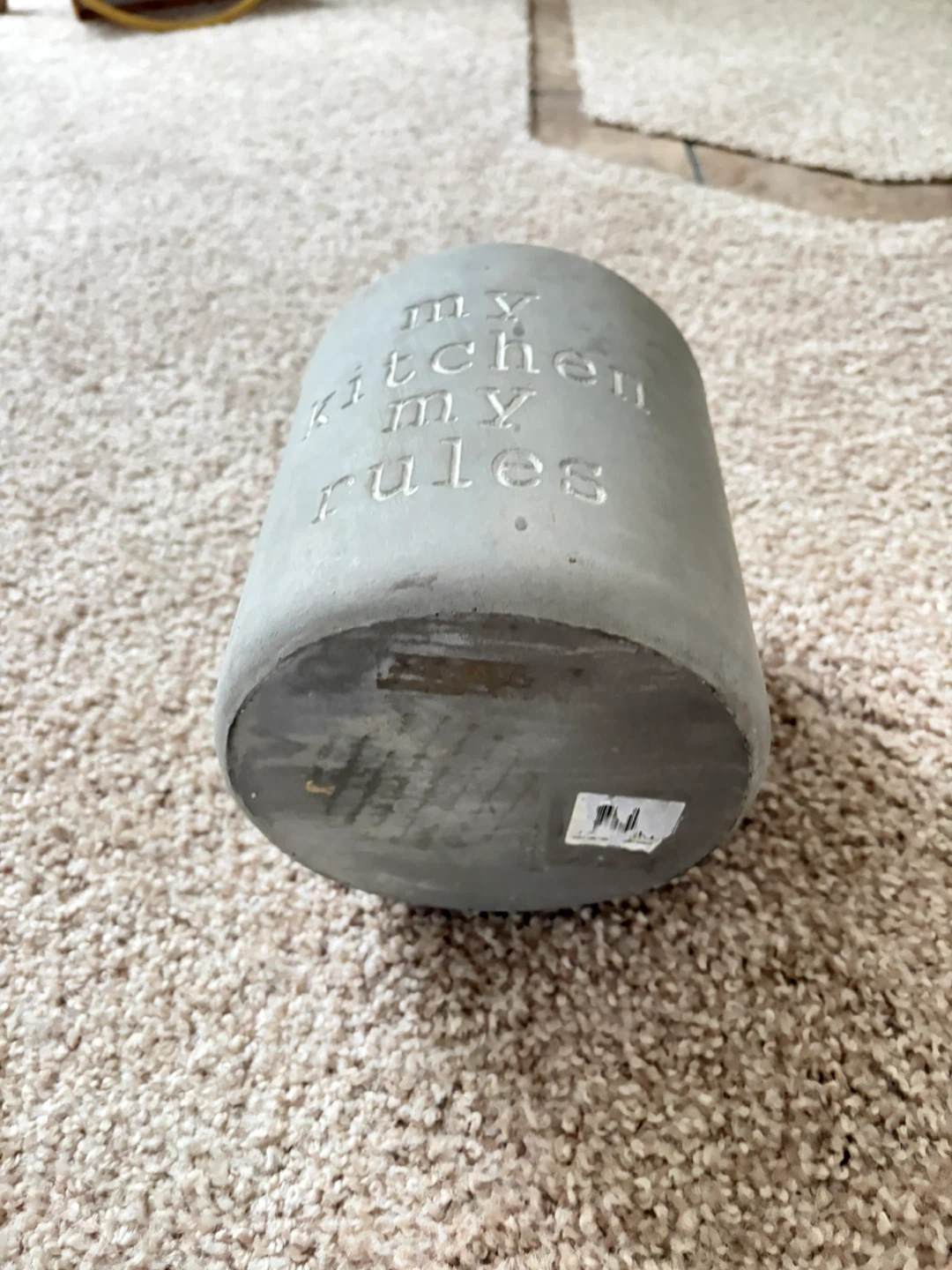 Grey "My Kitchen My Rules" Utensil Holder - photo 2