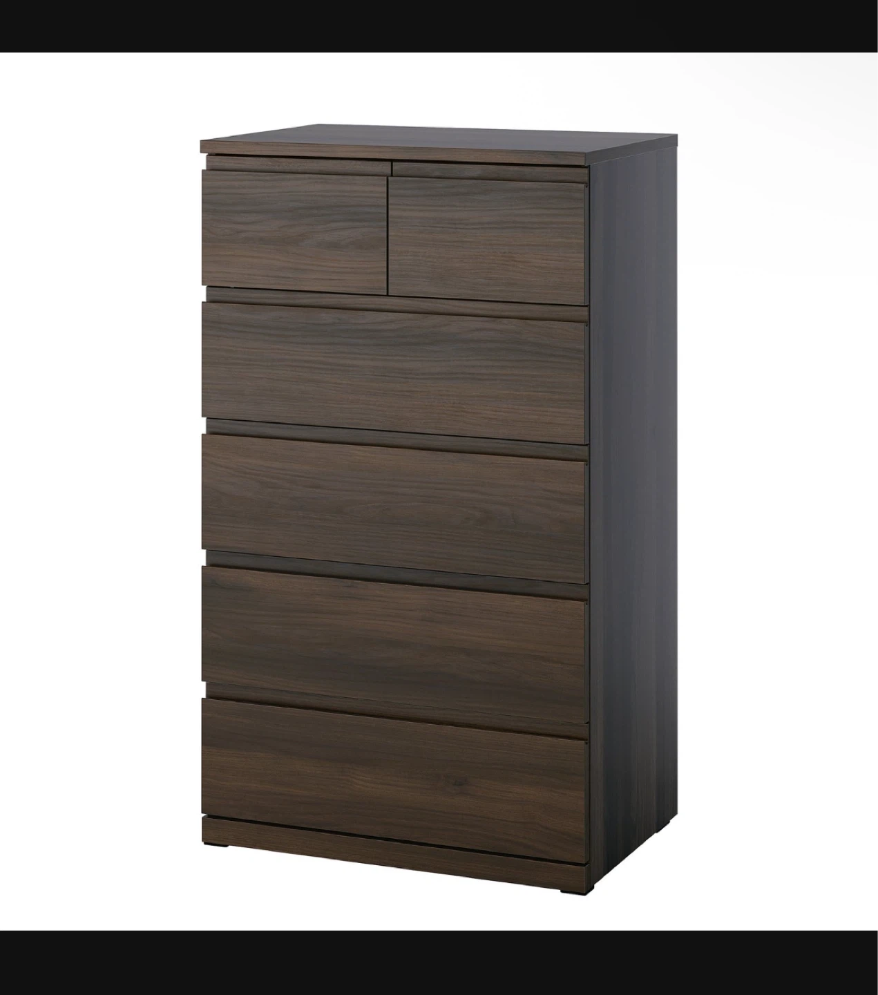 Brown 6 drawer tall dresser