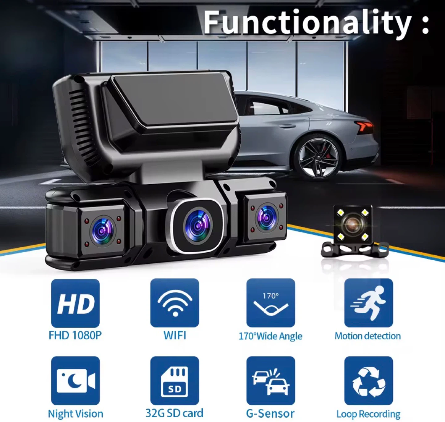 4 Channels 360 Dash cam with wifi - photo 2
