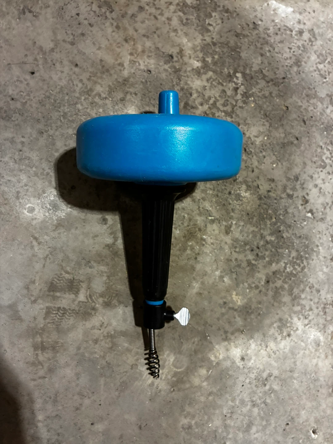 Blue Toilet Auger/Plunger