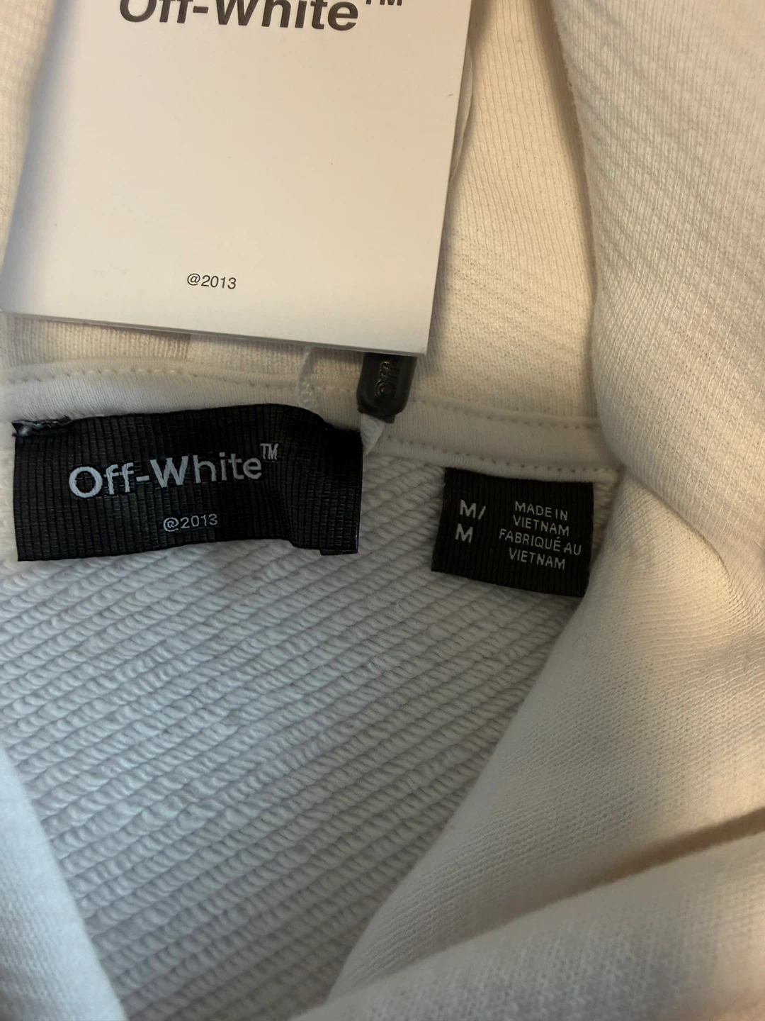 Off-White Exclusive Men's Pullover Oversize Hoodie White Size M - photo 4