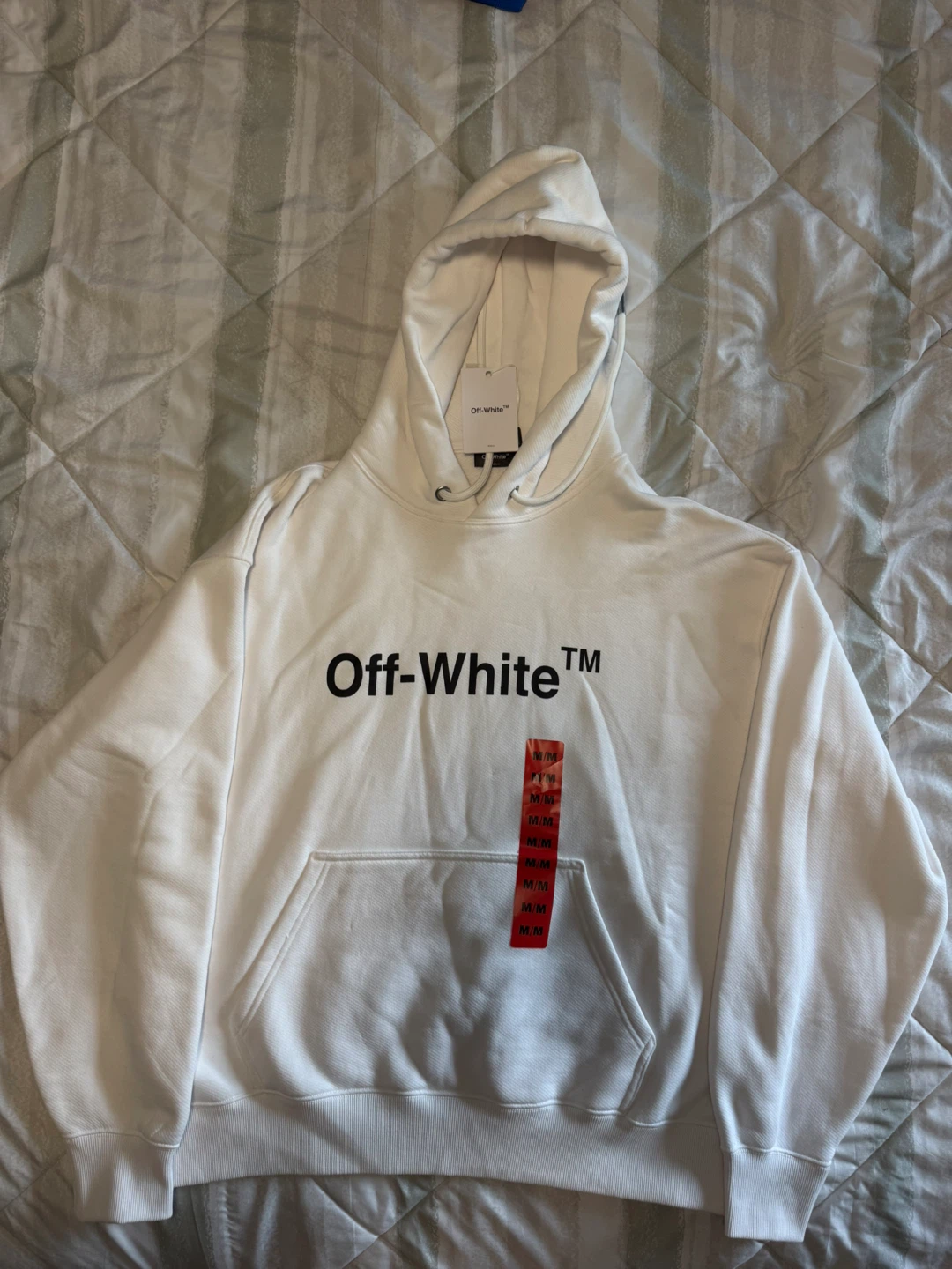 Off-White Exclusive Men's Pullover Oversize Hoodie White Size M - photo 2