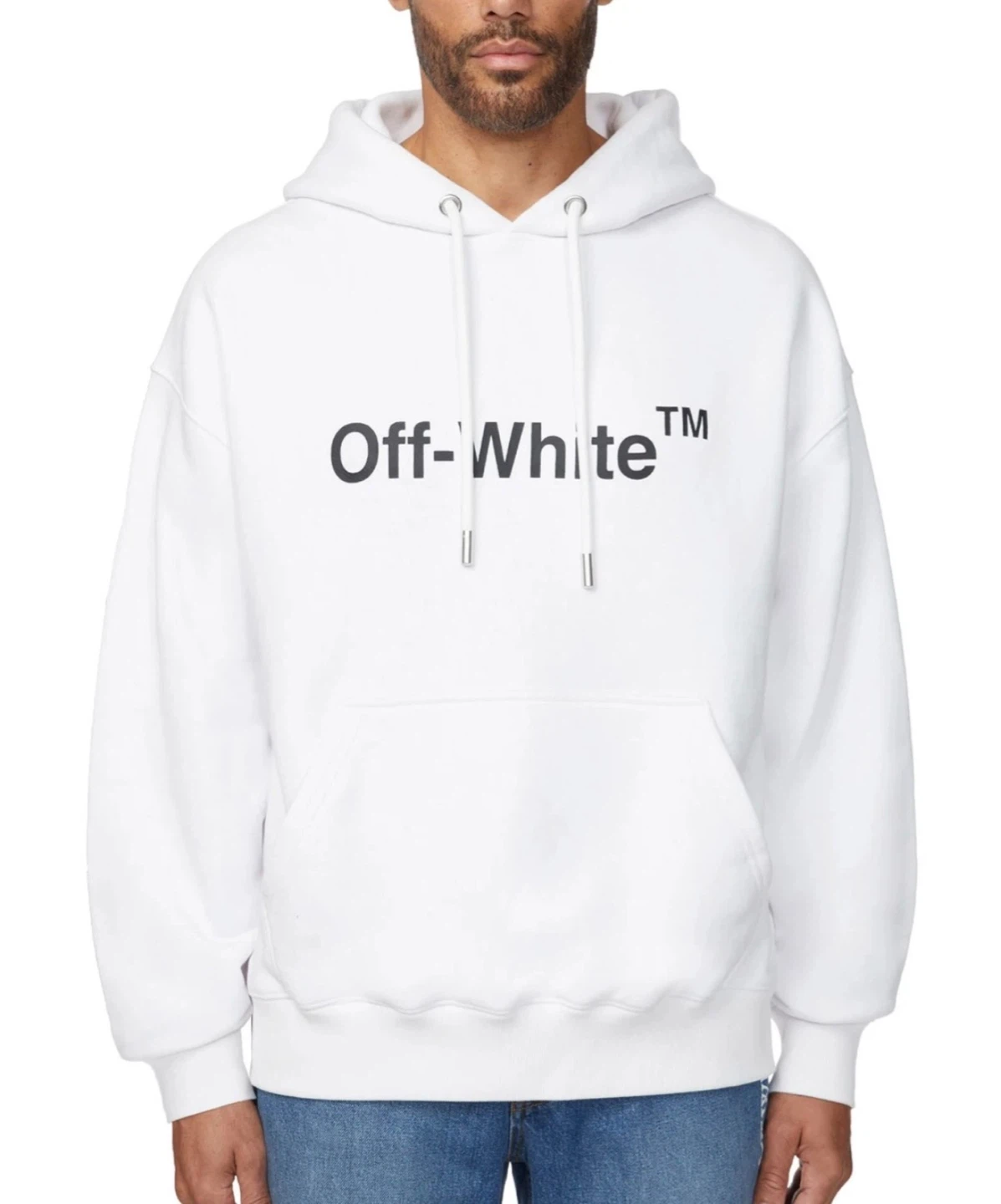 Off-White Exclusive Men's Pullover Oversize Hoodie White Size M
