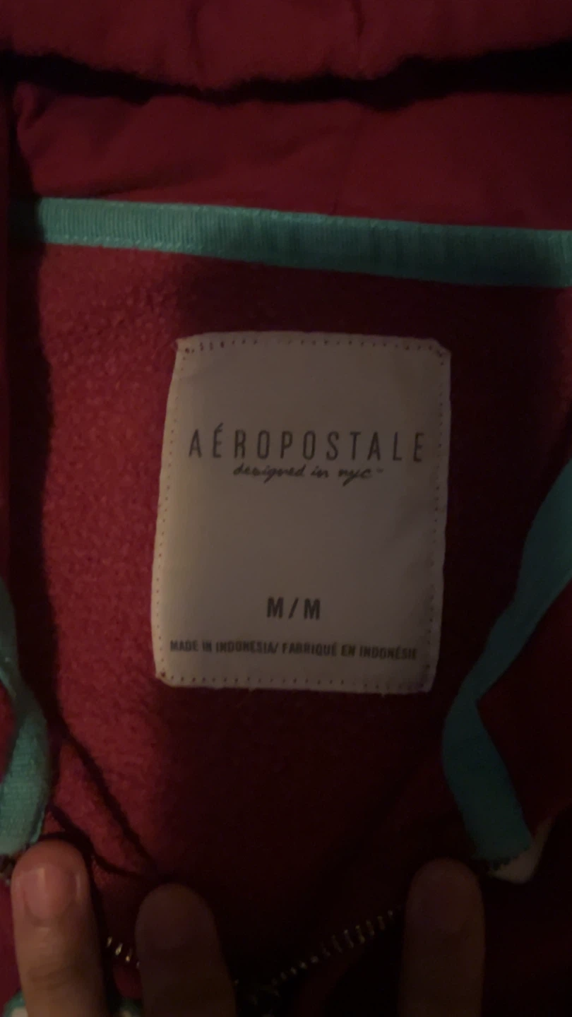 Aeropostale Burgundy Zip-Up Hoodie M/M - photo 2