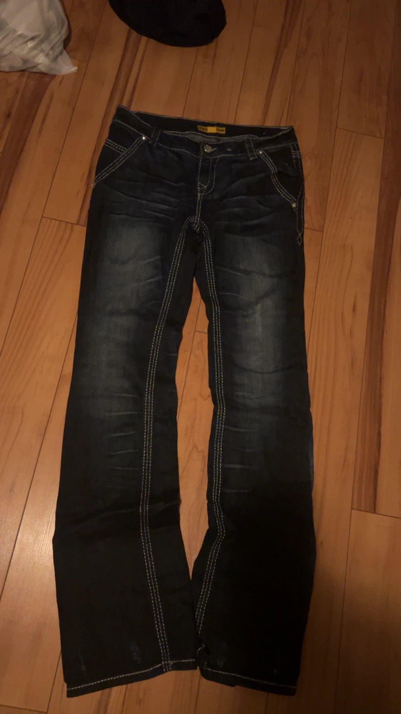 Y2K Boutique Jeans Embellished Pocket Size 28 - photo 2