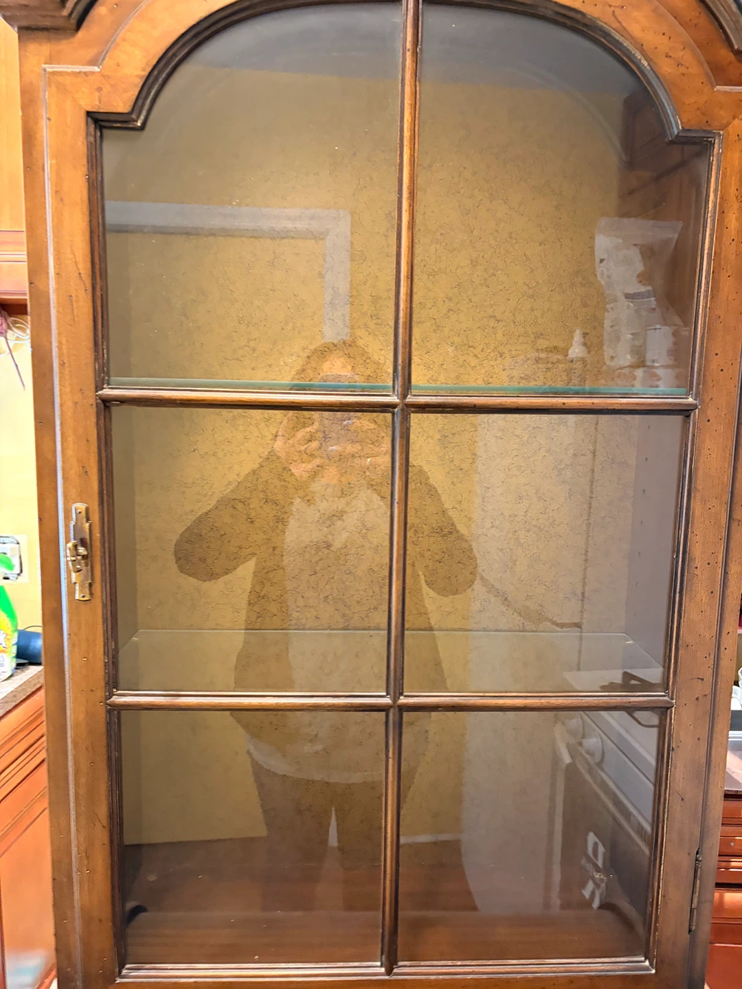 Vintage 1940s American of Chicago Roll Top Secretary Glass Hutch - photo 2