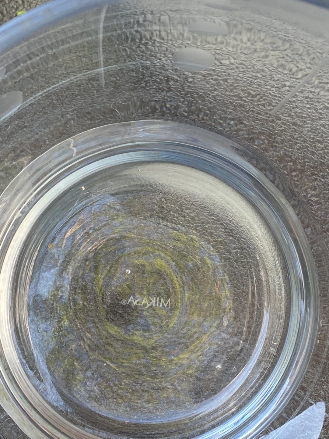 Mikasa Glass Bowl Etched Polka Dot Design 7.5 Inch Tall - photo 5
