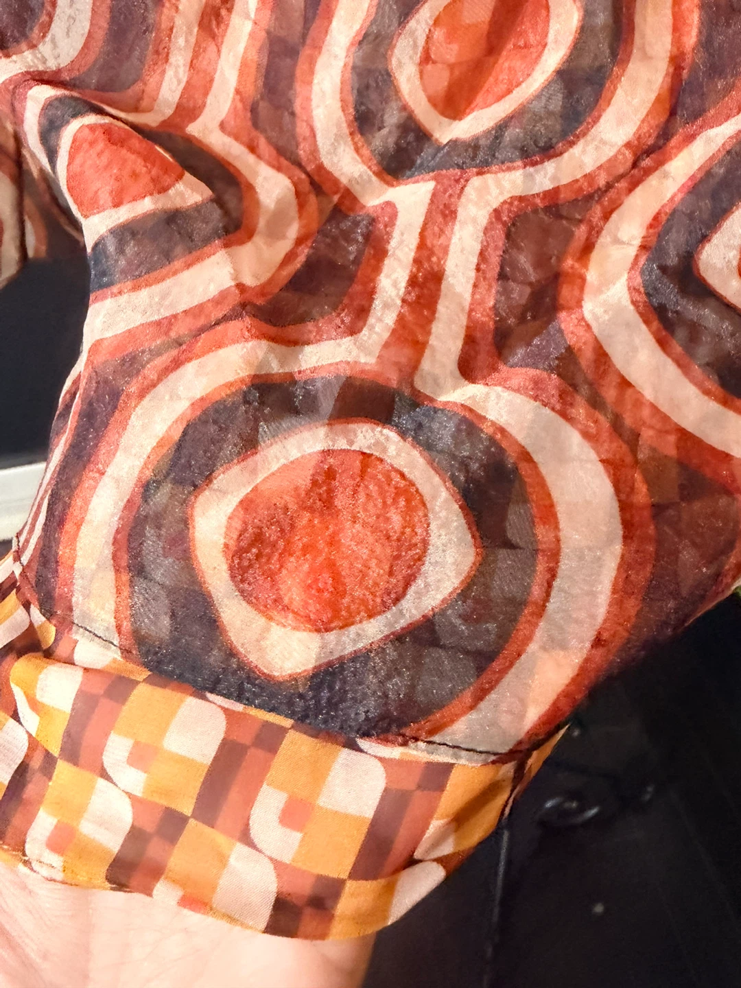Zara Sheer Geometric Print Dress - photo 3