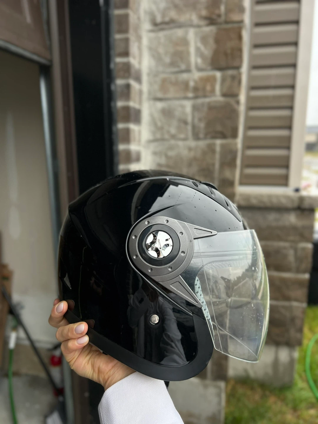 Black AZ-202 DOT Motorcycle Helmet - Size XL - photo 2