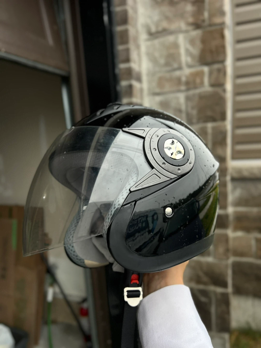 Black AZ-202 DOT Motorcycle Helmet - Size XL