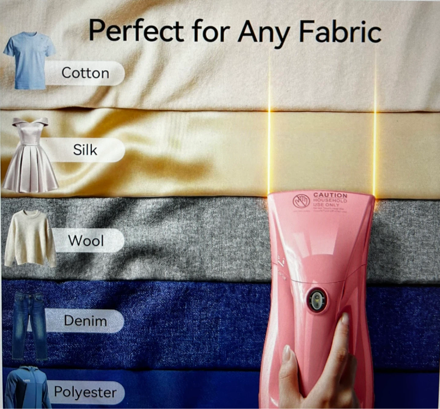HiLIFE Portable Garment Steamer - Pink - photo 3
