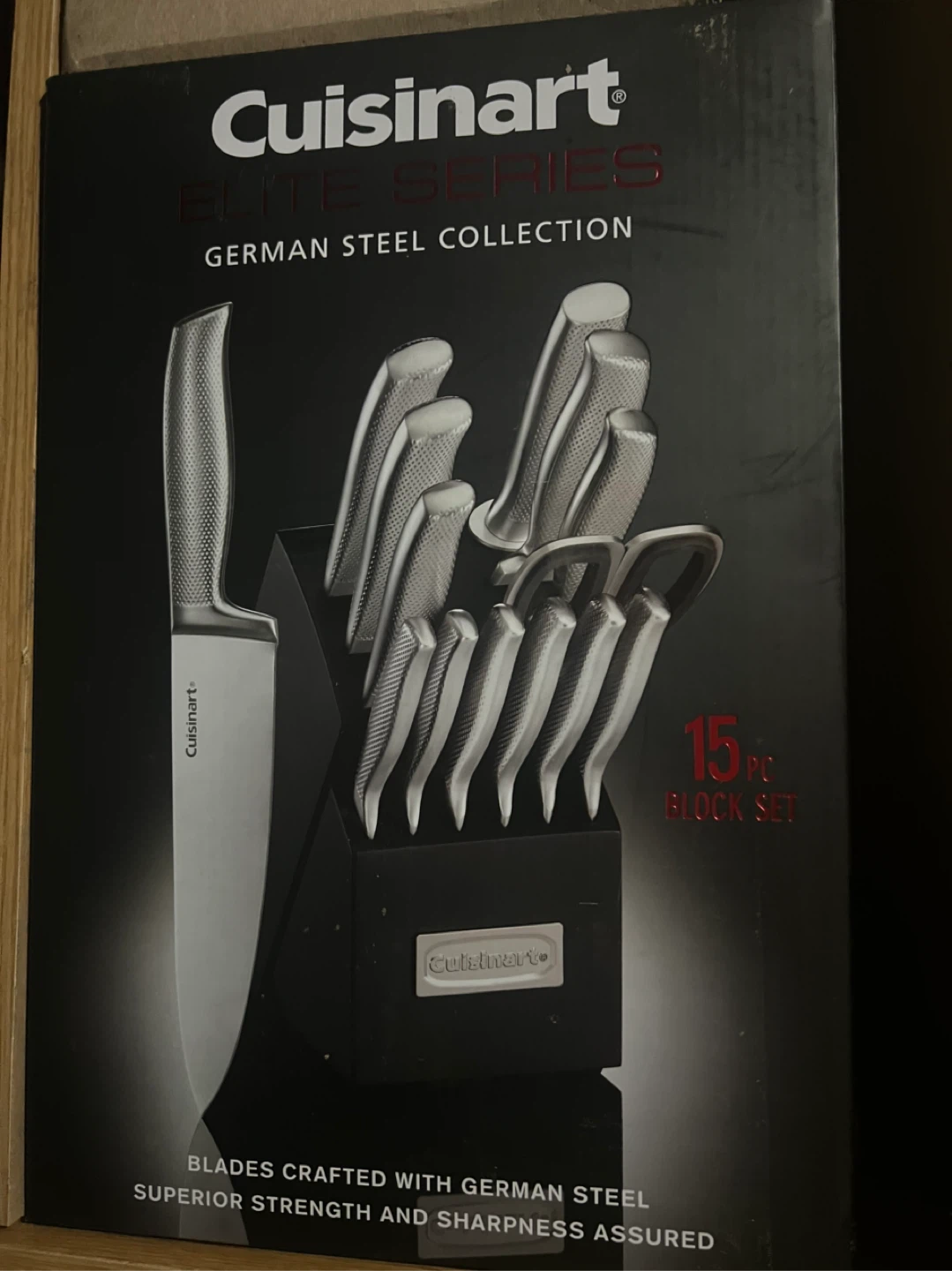 Cuisinart Elite Series 15-Piece German Steel Knife Block Set