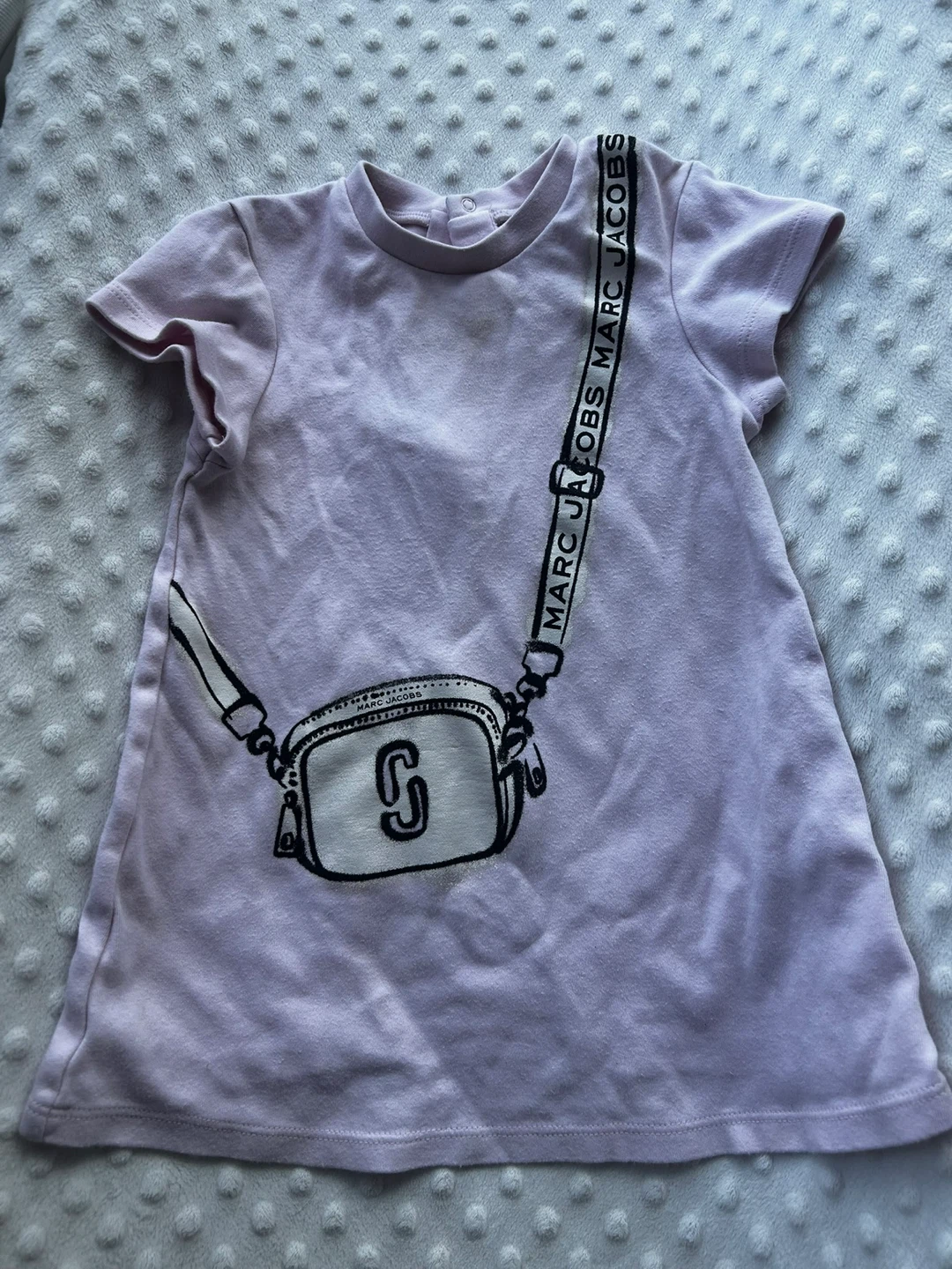 Marc Jacobs Baby Girl Pink Dress with Handbag Print - 9 Months - photo 3