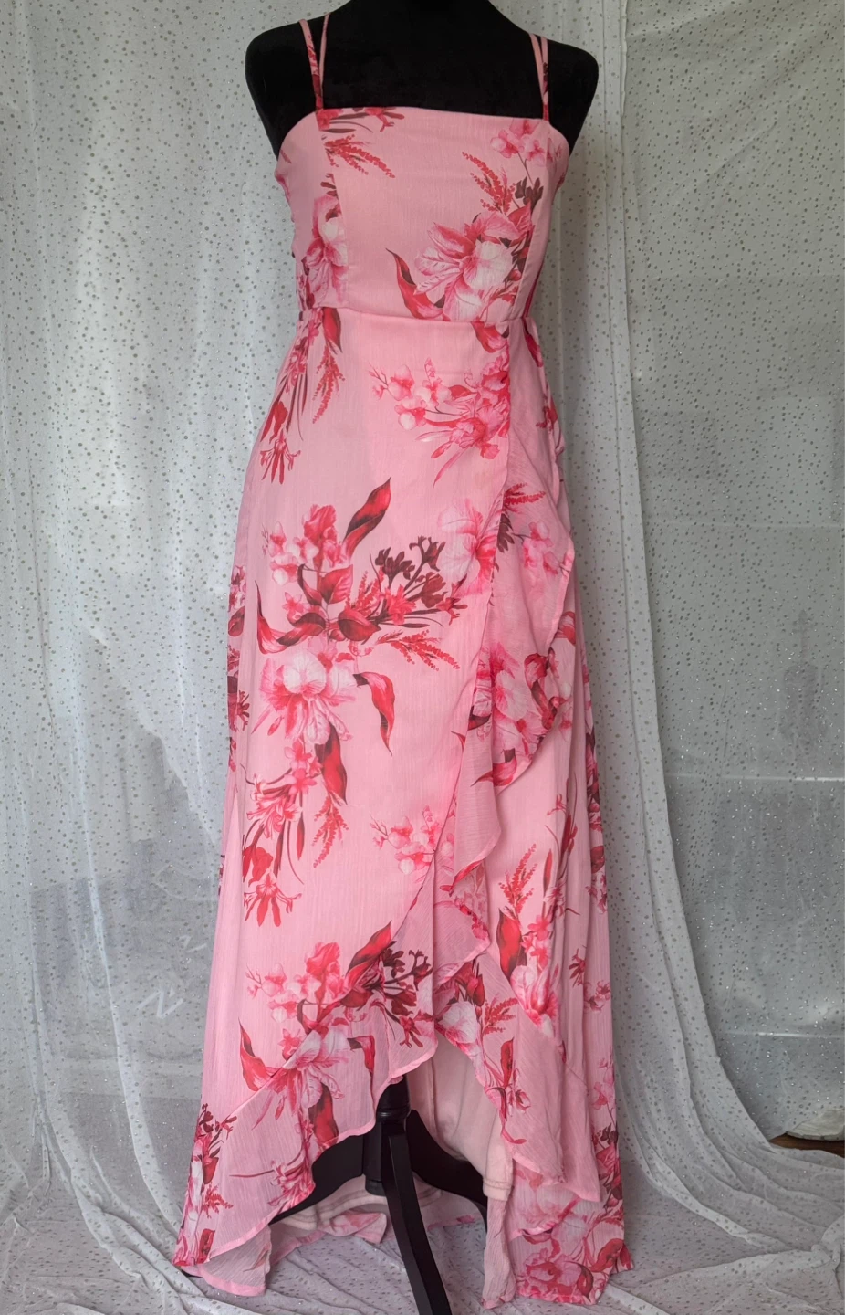 Pink Floral Fancy Maxi Dress