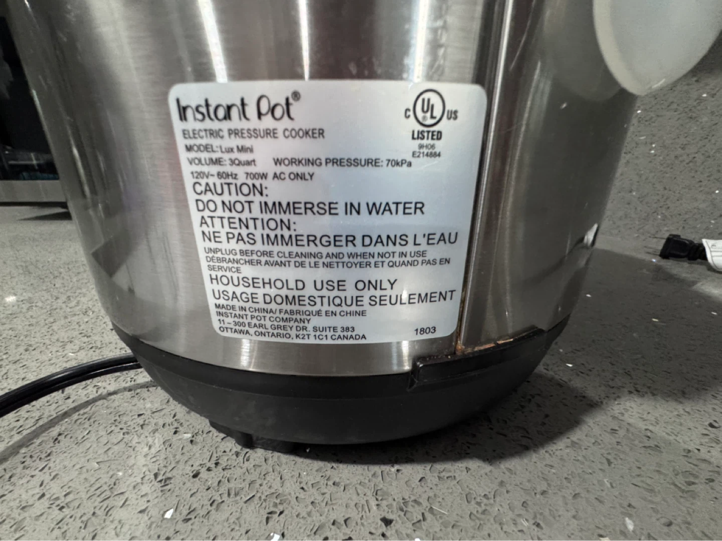 Instant Pot Lux Mini 3 Quart Electric Pressure Cooker - photo 4
