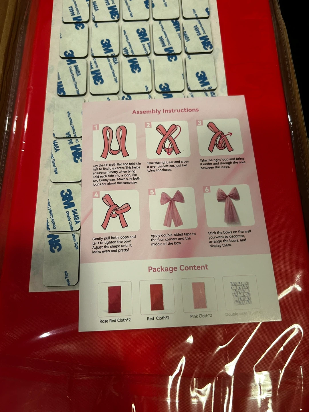 DIY Decorative Bows Kit - Red & Pink - photo 2