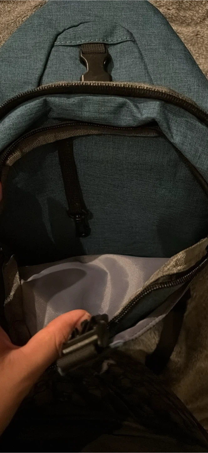 Mosiso Mini Backpack – Blue/Grey | Like New - photo 3