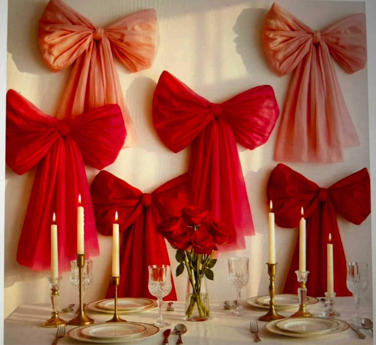 DIY Decorative Bows Kit - Red & Pink