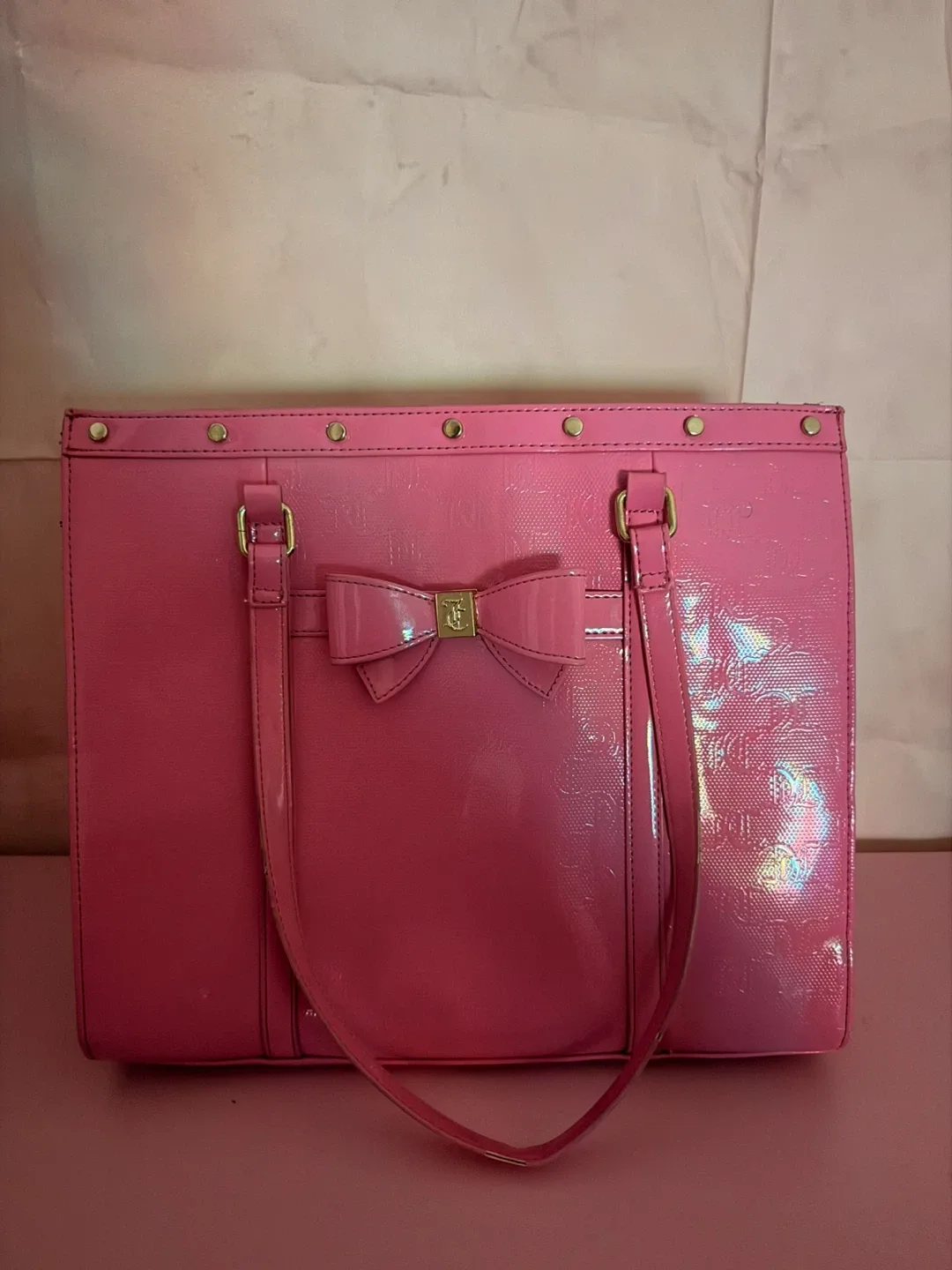 Juicy Couture Pink Patent Leather Tote Bag