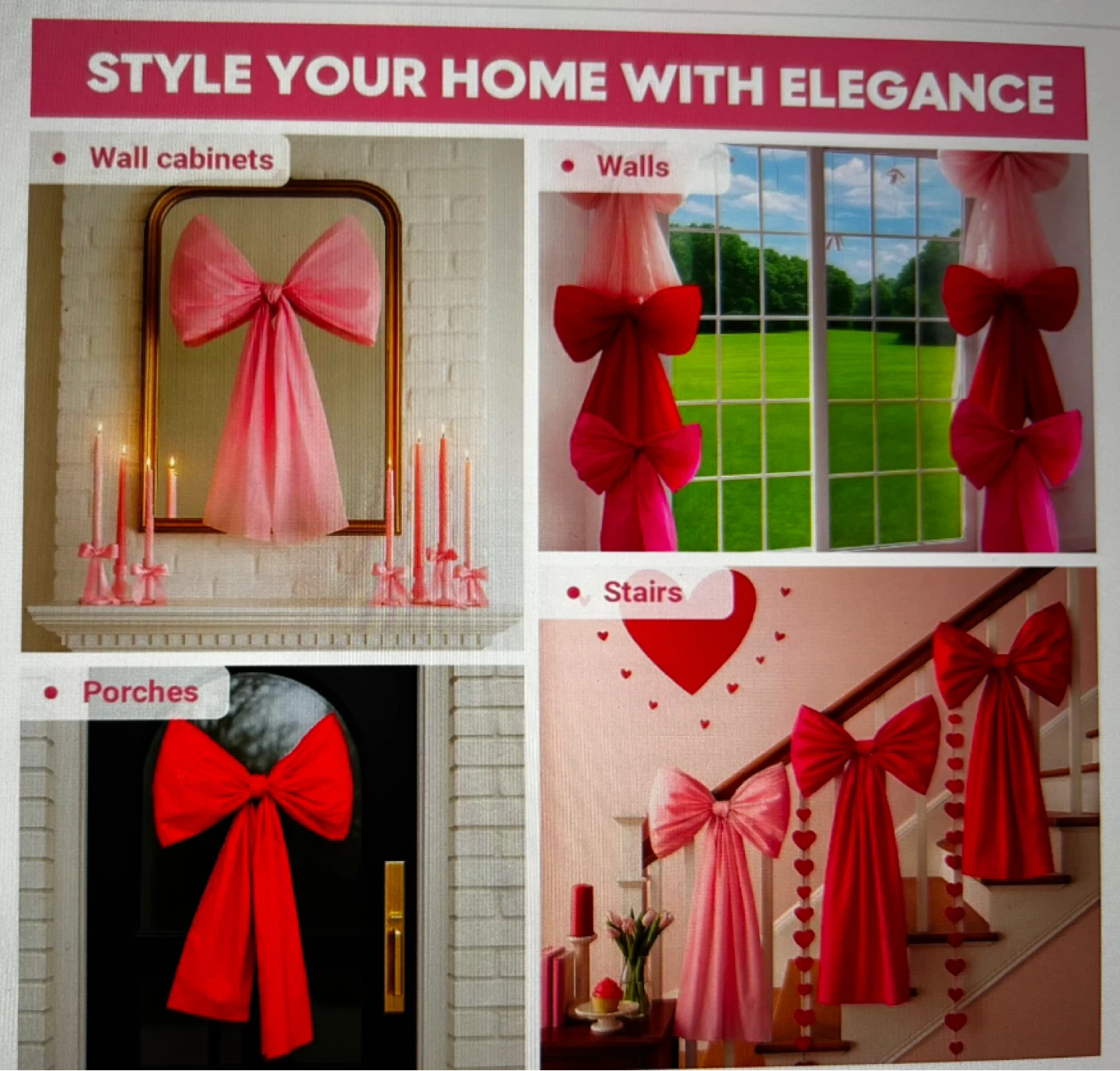 DIY Decorative Bows Kit - Red & Pink - photo 5