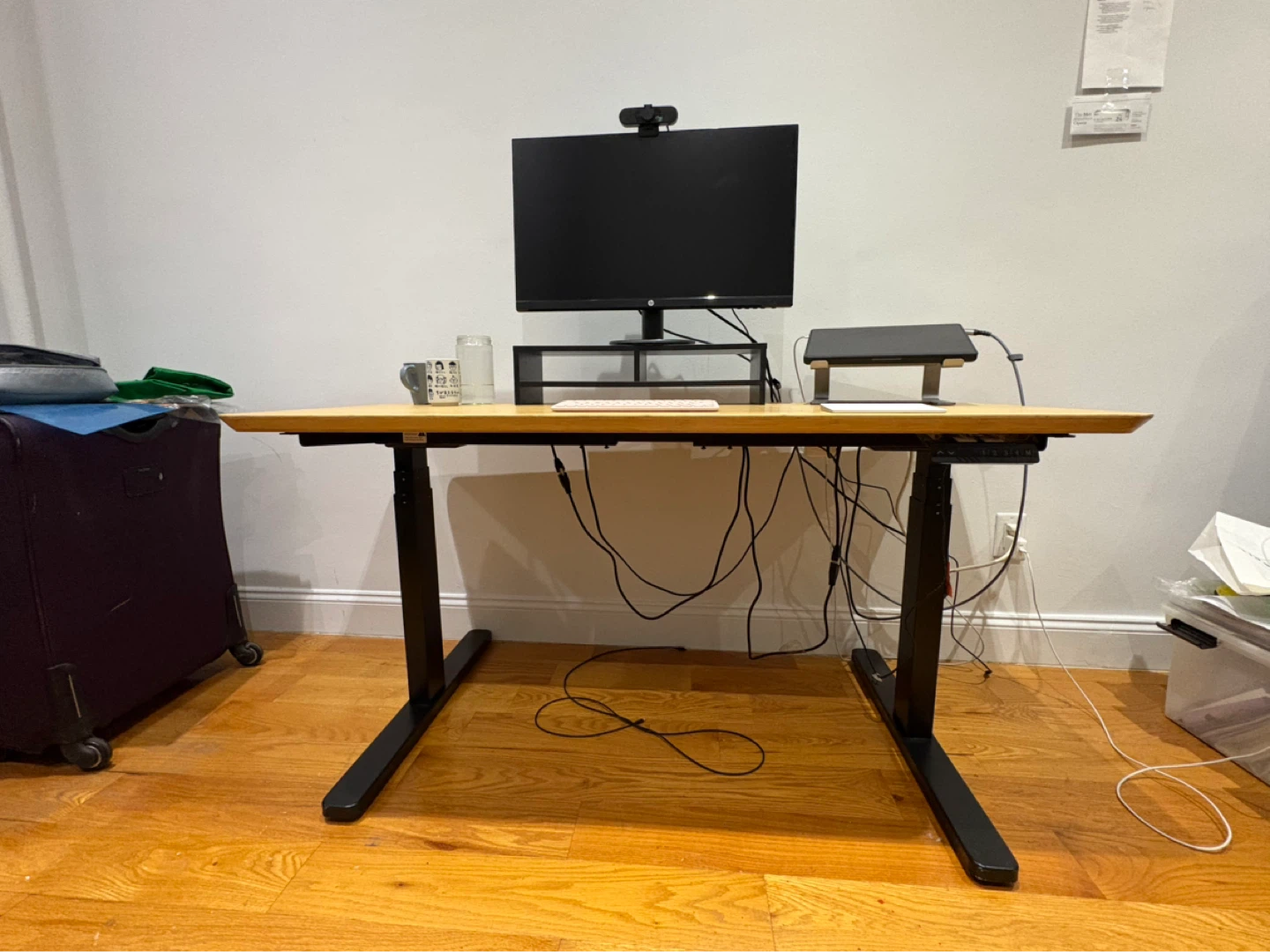 Adjustable Standing Desk with Control Panel