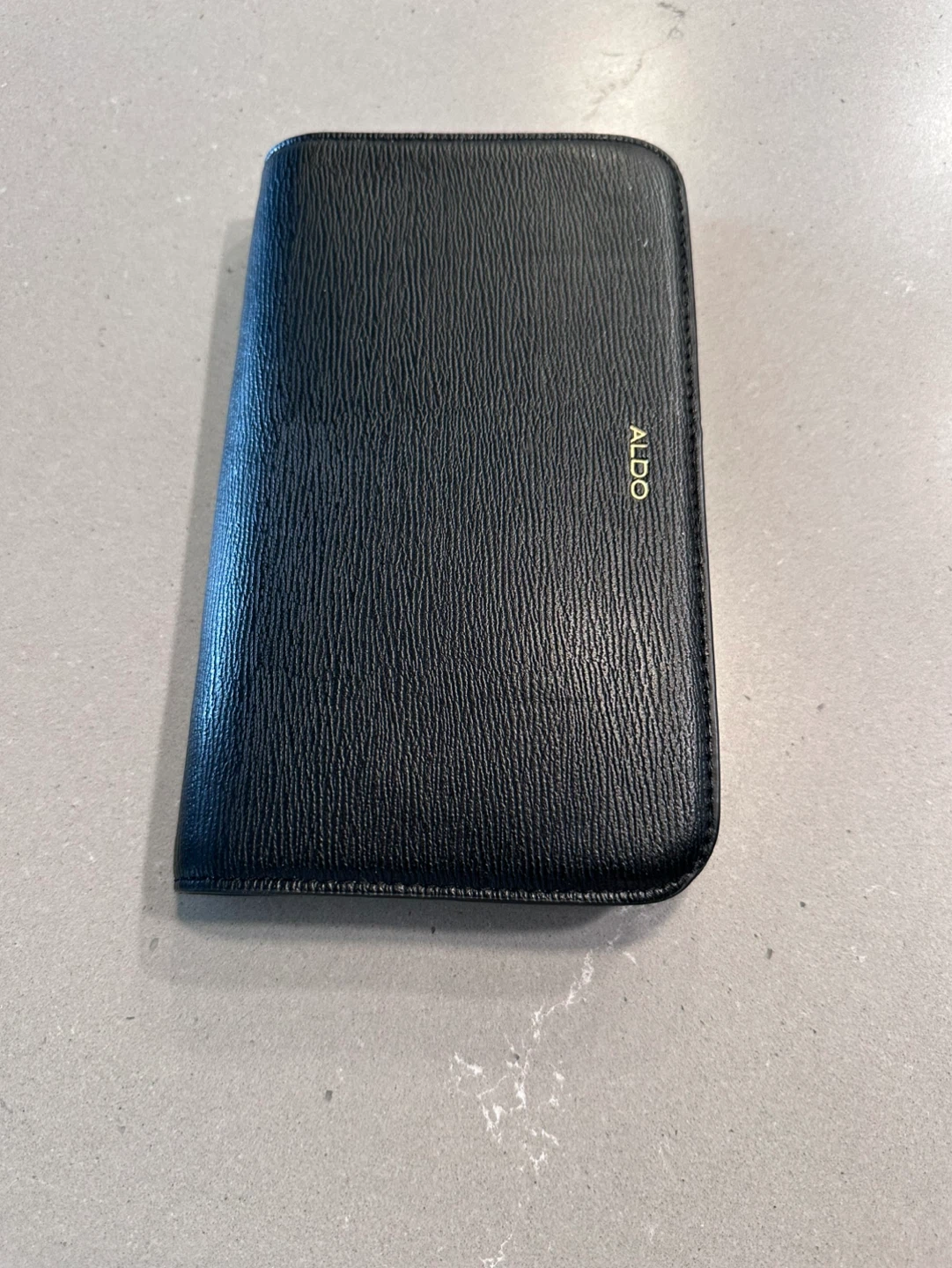 ALDO Black Faux Leather Zip Around Wallet - photo 2