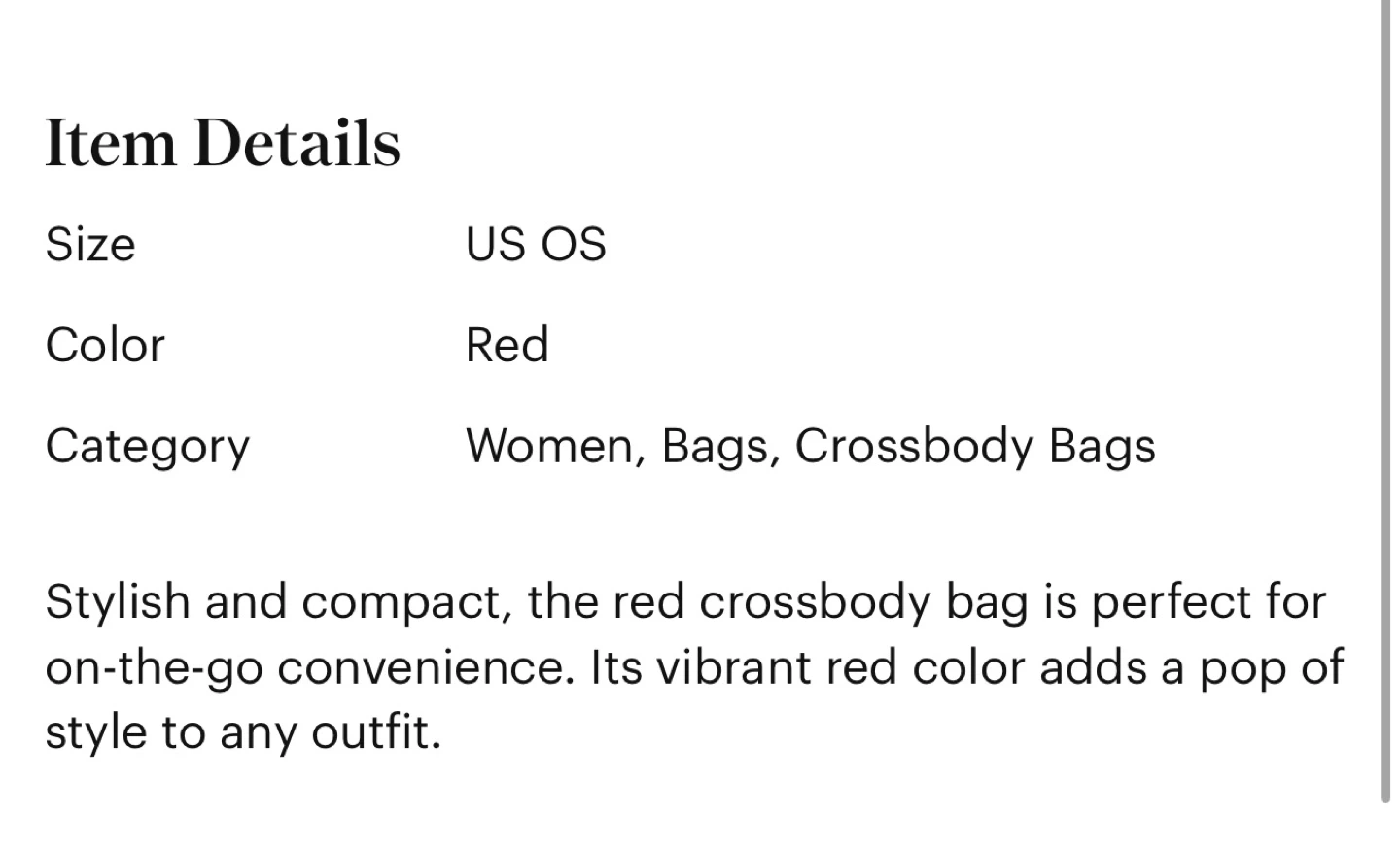 Sephora Dagne Dover Red Crossbody Bag - photo 4
