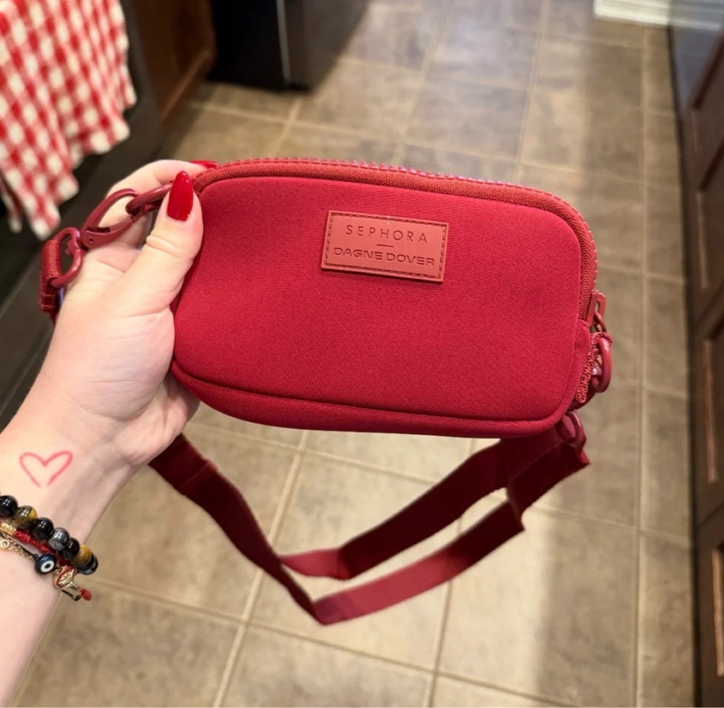 Sephora Dagne Dover Red Crossbody Bag