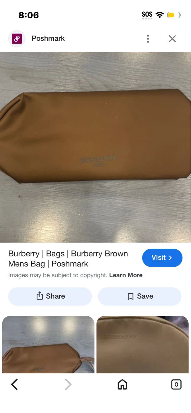 Burberry Brown Toiletry Bag