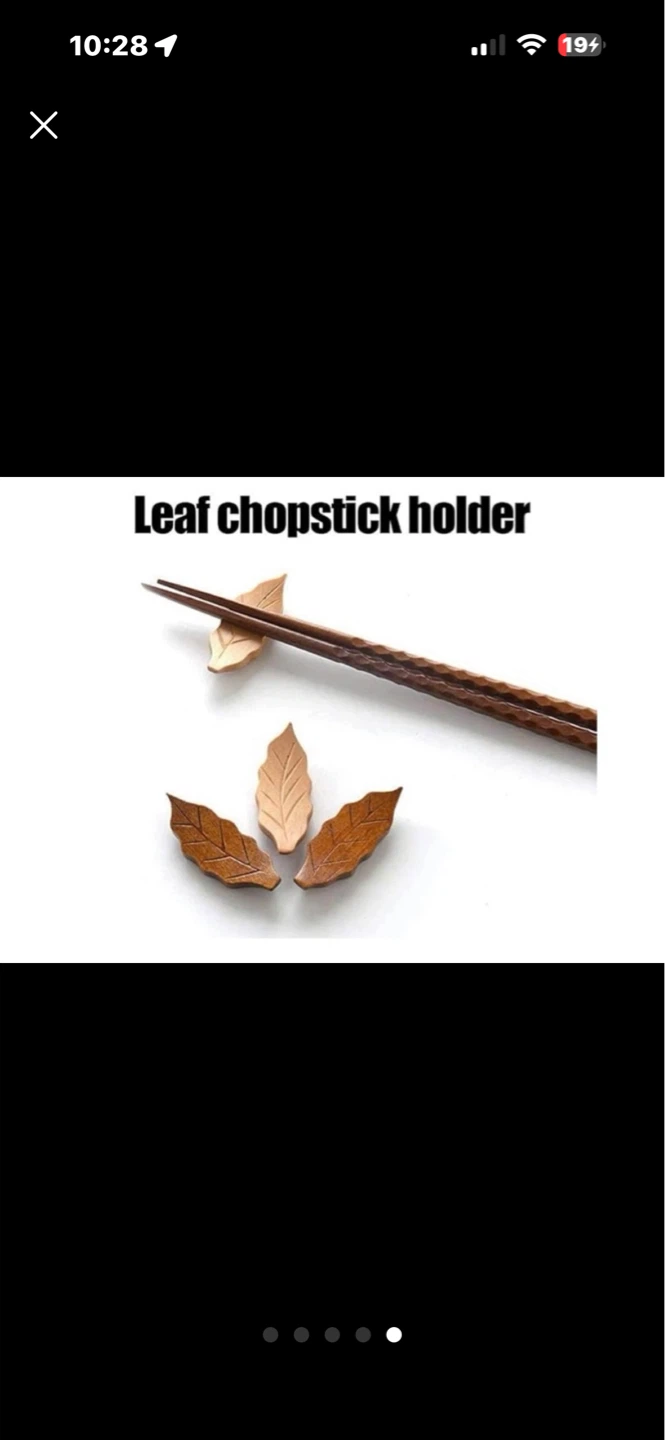 Chopstick set with helper @ leaf rests - photo 5