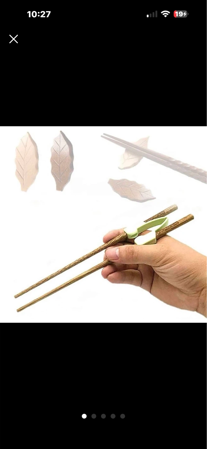 Chopstick set with helper @ leaf rests