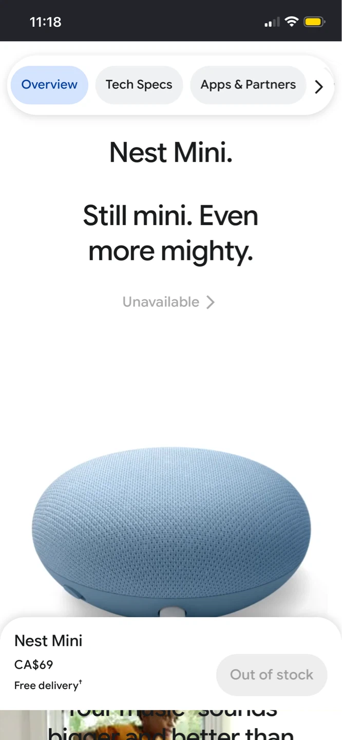 Google Nest Mini Smart Speaker - photo 4