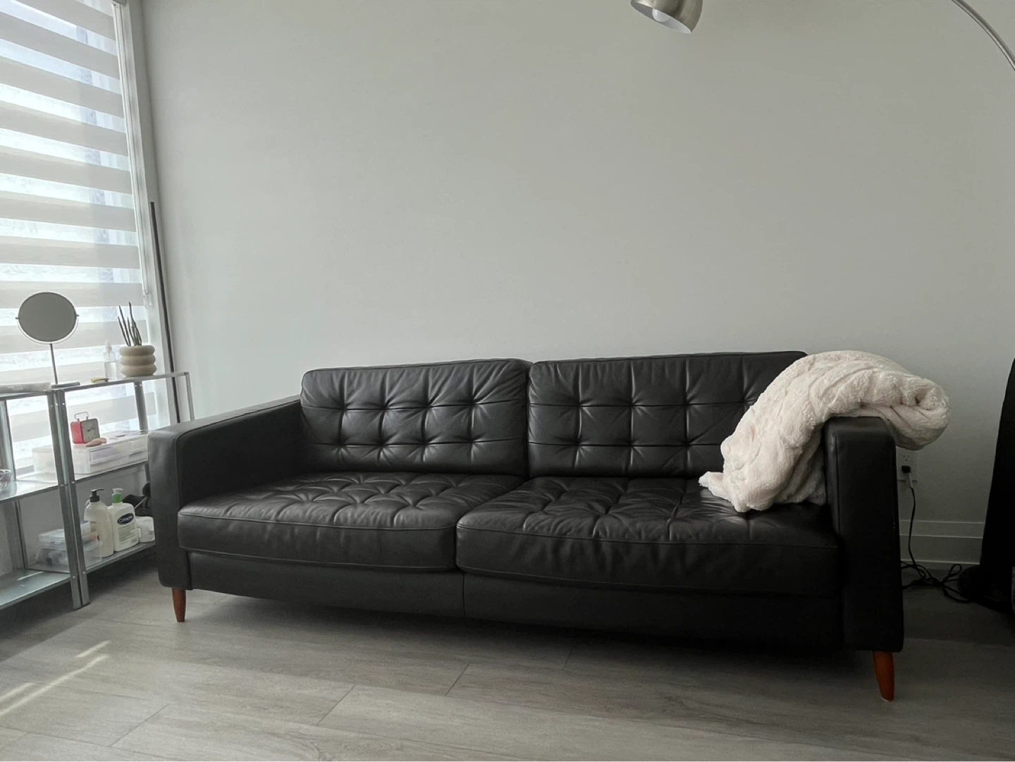 IKEA MORABO Brown Leather Sofa