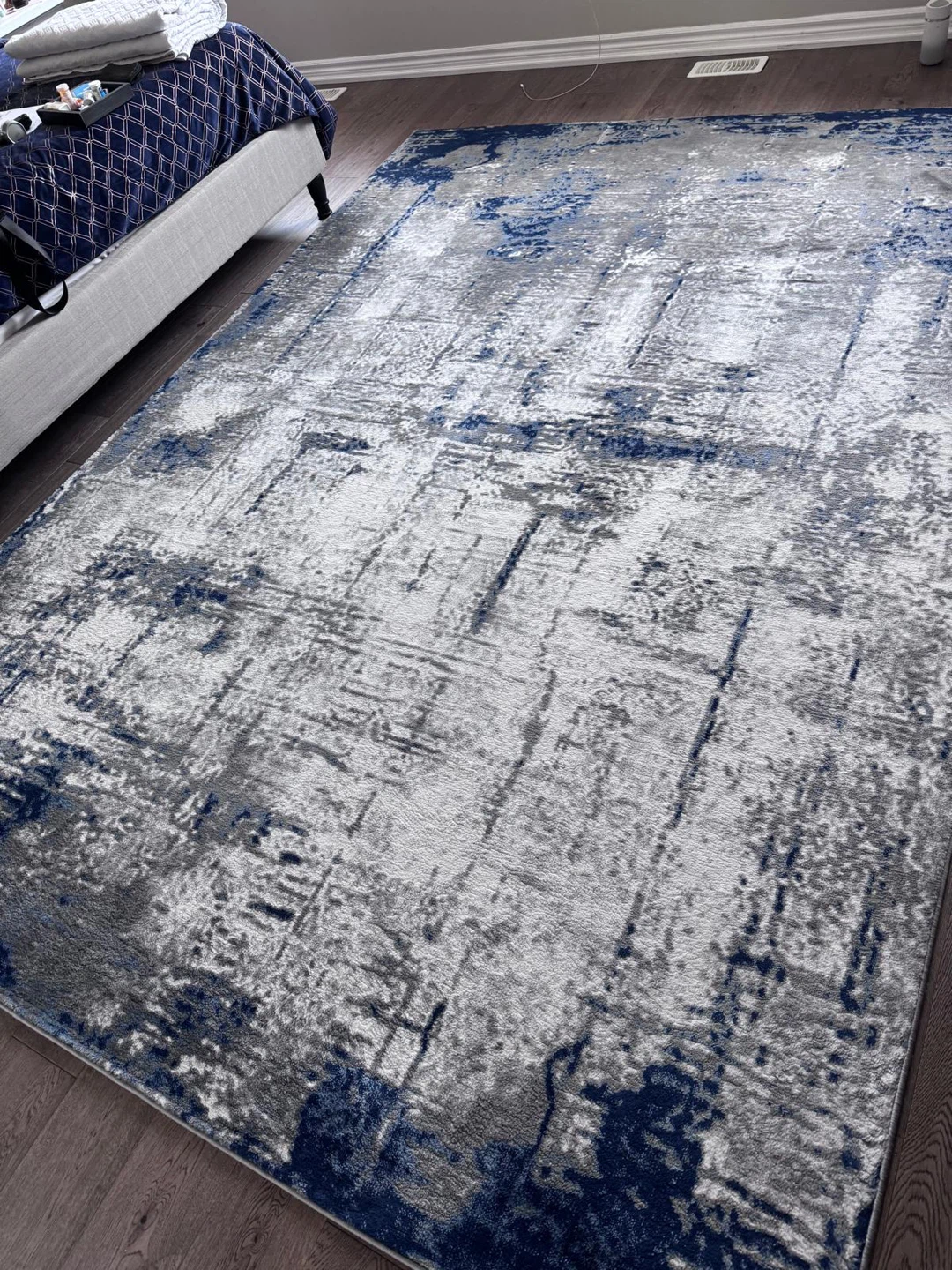 Area Rug - 240 x 330 cm - White & Blue - photo 2