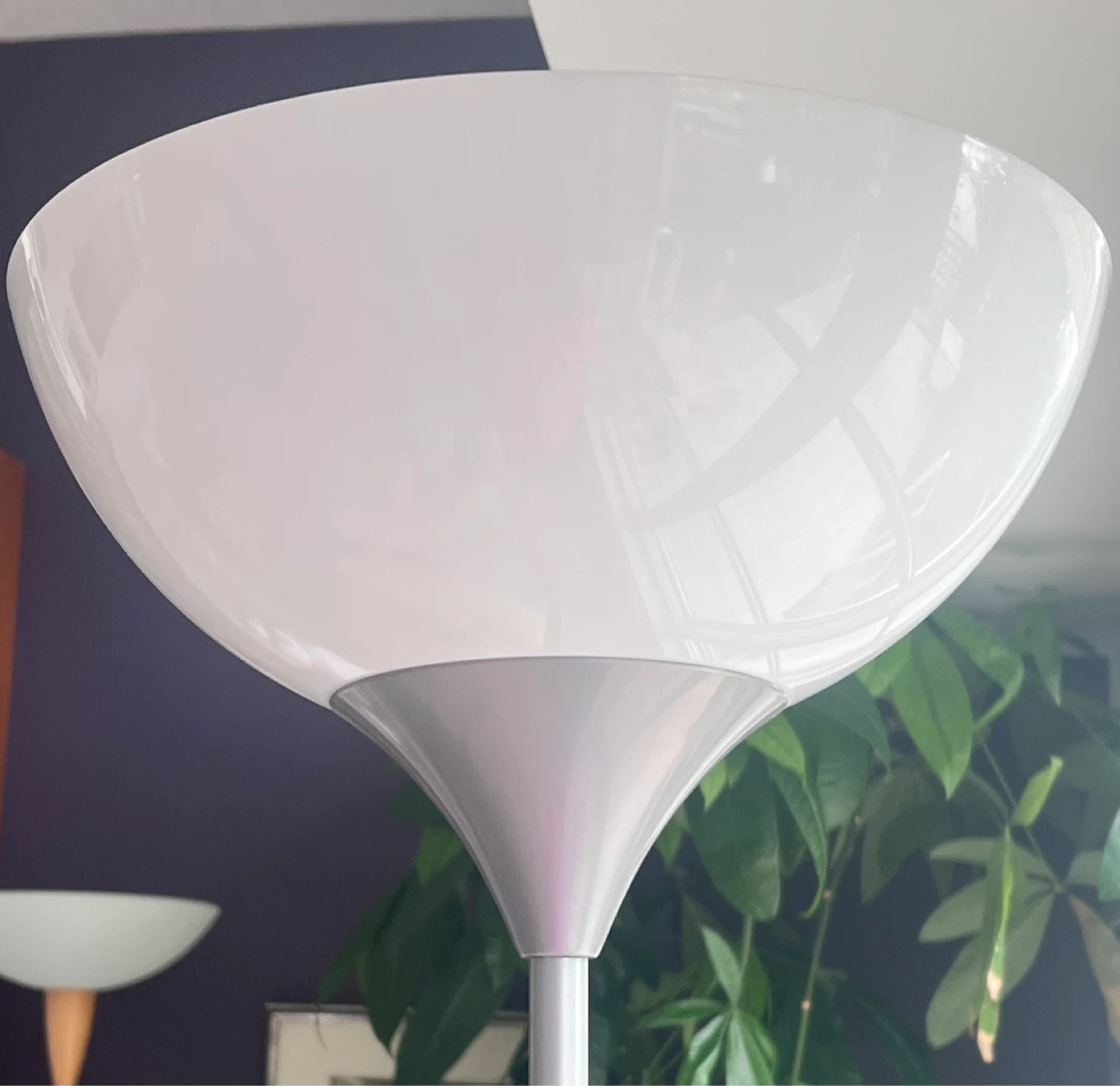 Floor Lamp with White Frosted Shade