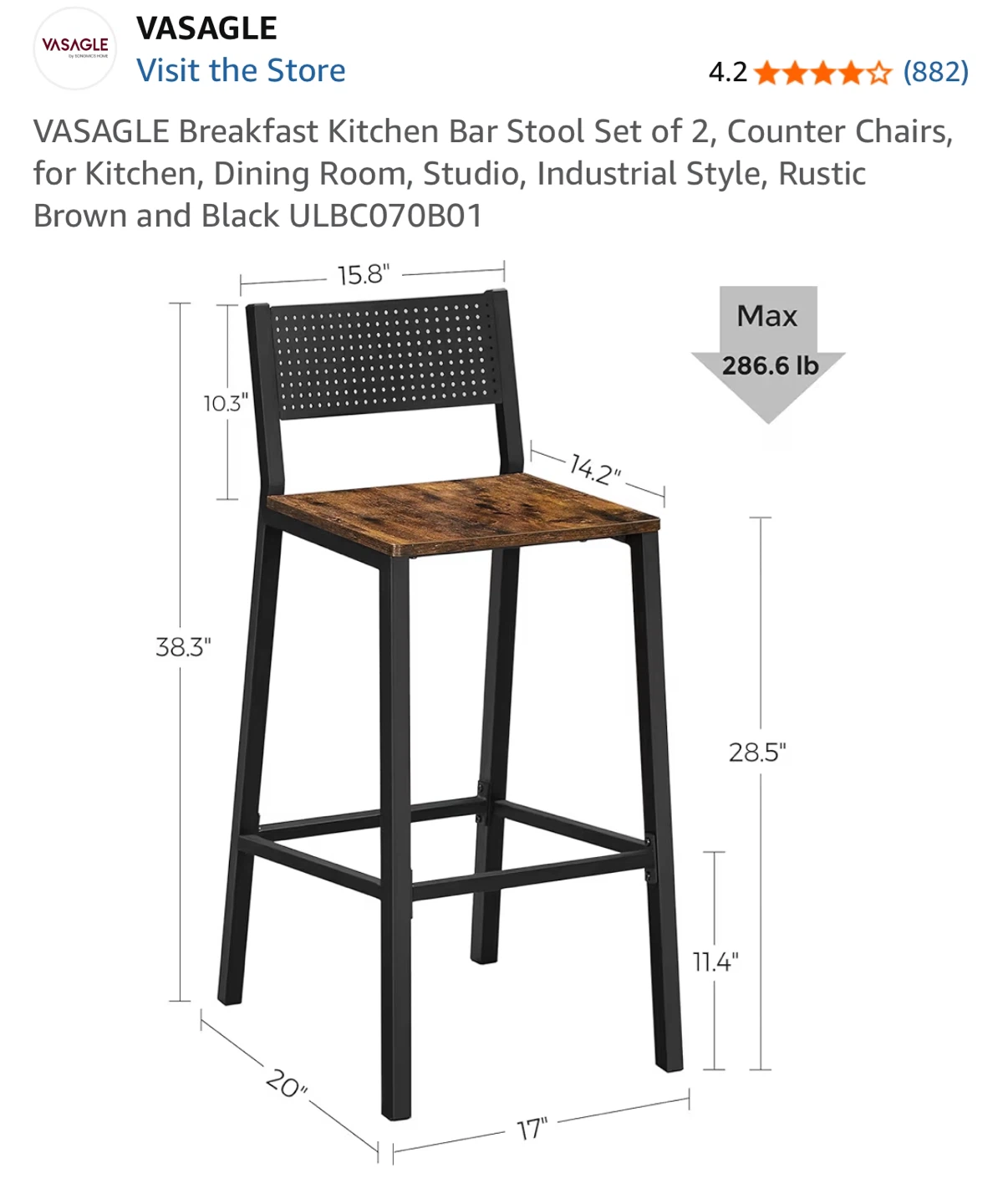 Bar Table with two chairs - used as kitchen island - photo 2