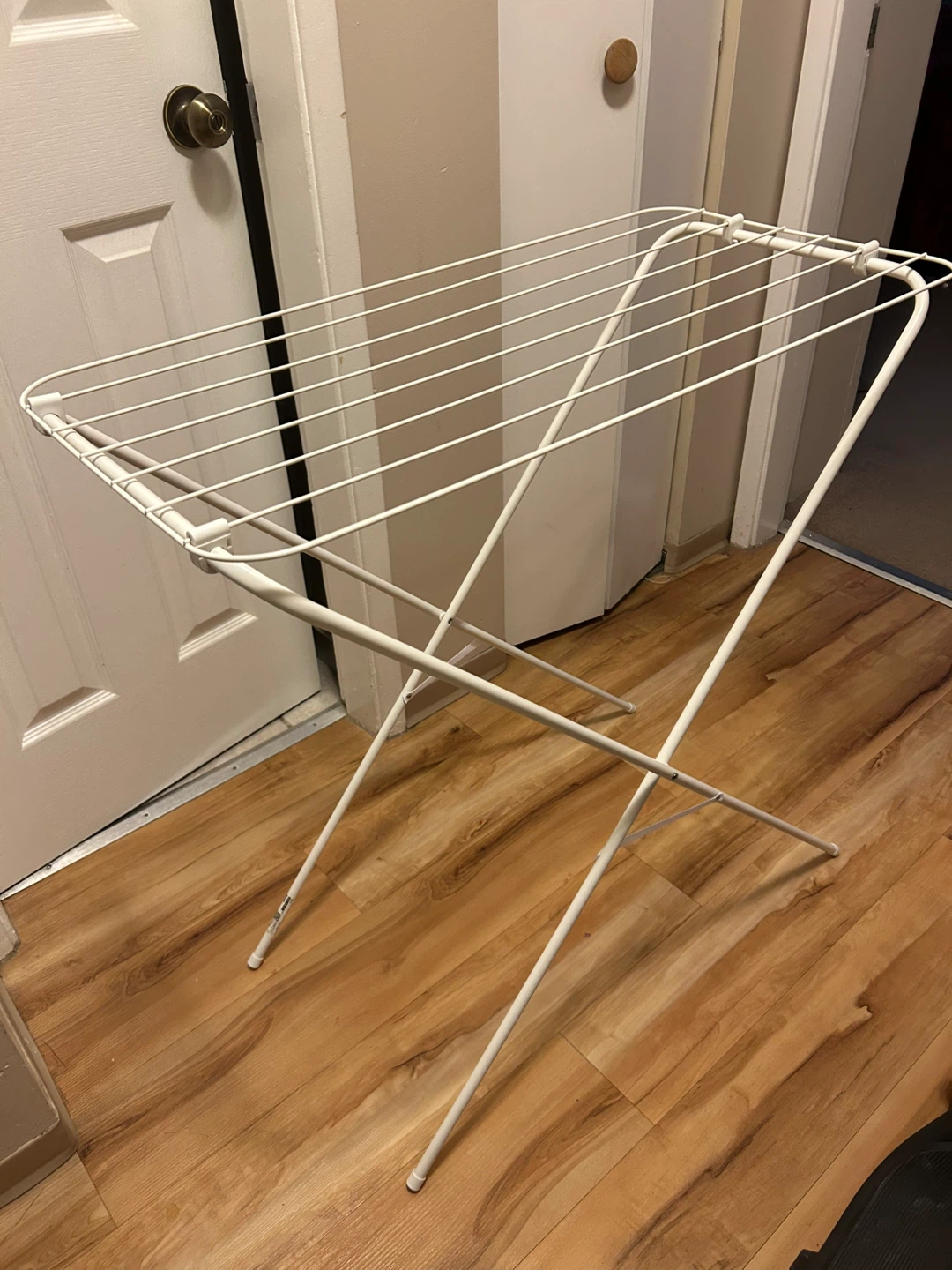 White Folding Clothes Drying Rack