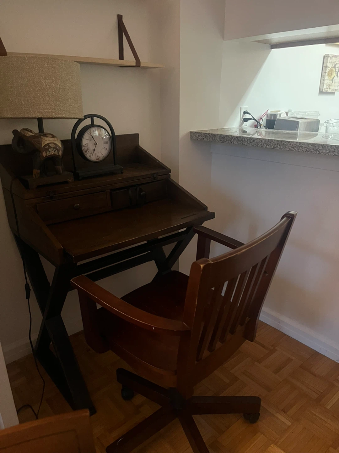 Vintage Drop-Front Secretary Desk - photo 4