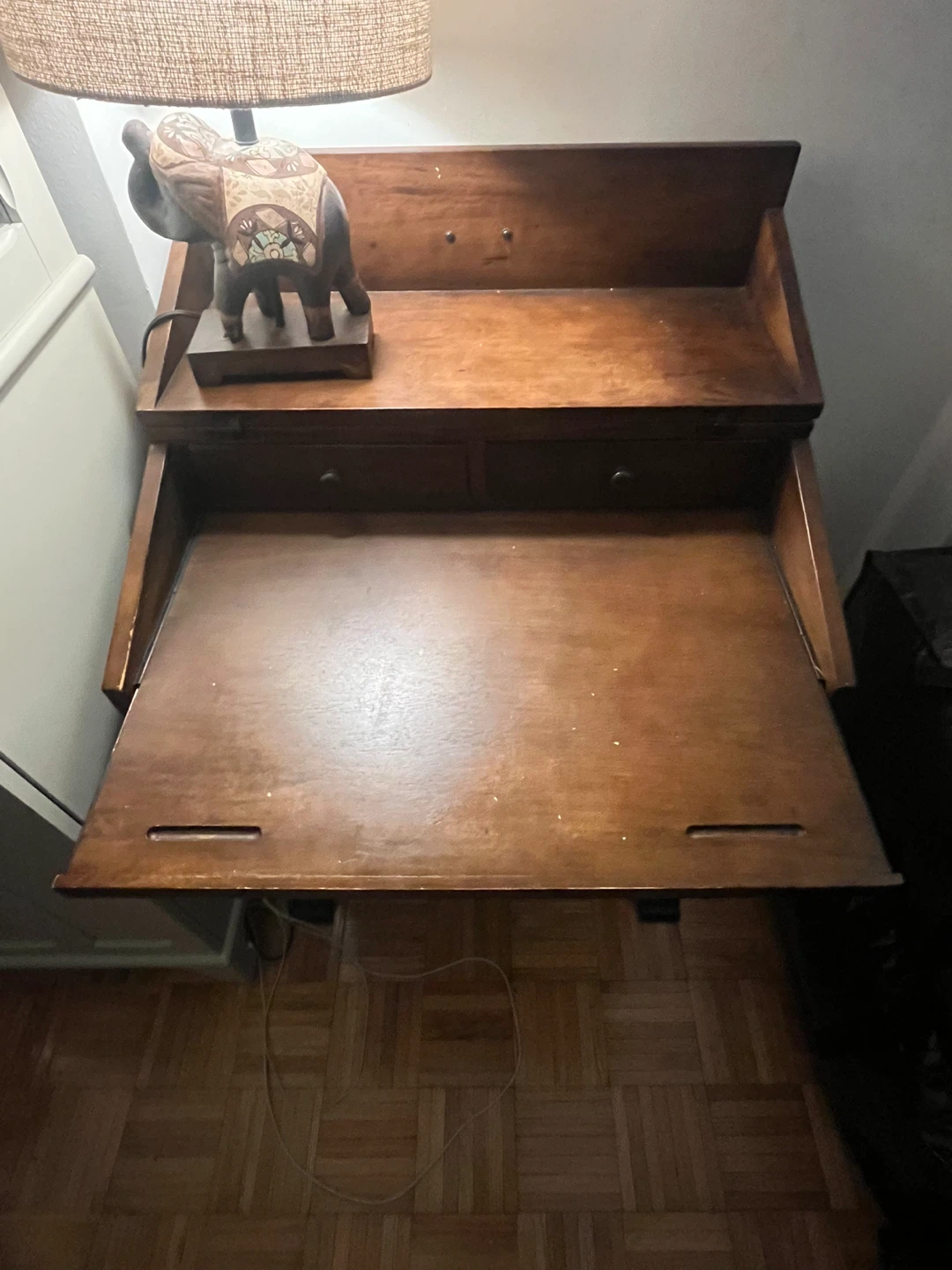 Vintage Drop-Front Secretary Desk - photo 2