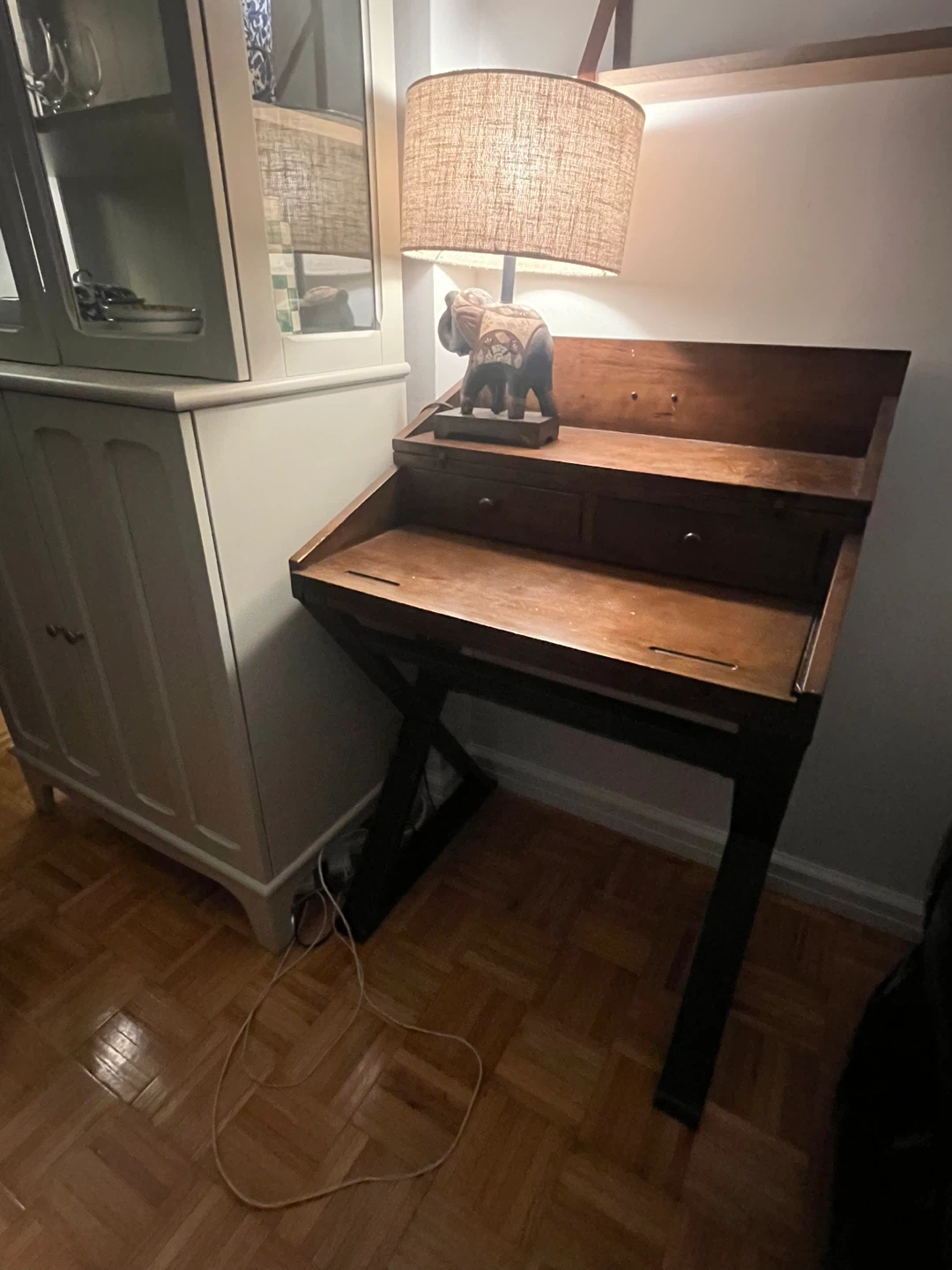 Vintage Drop-Front Secretary Desk - photo 3