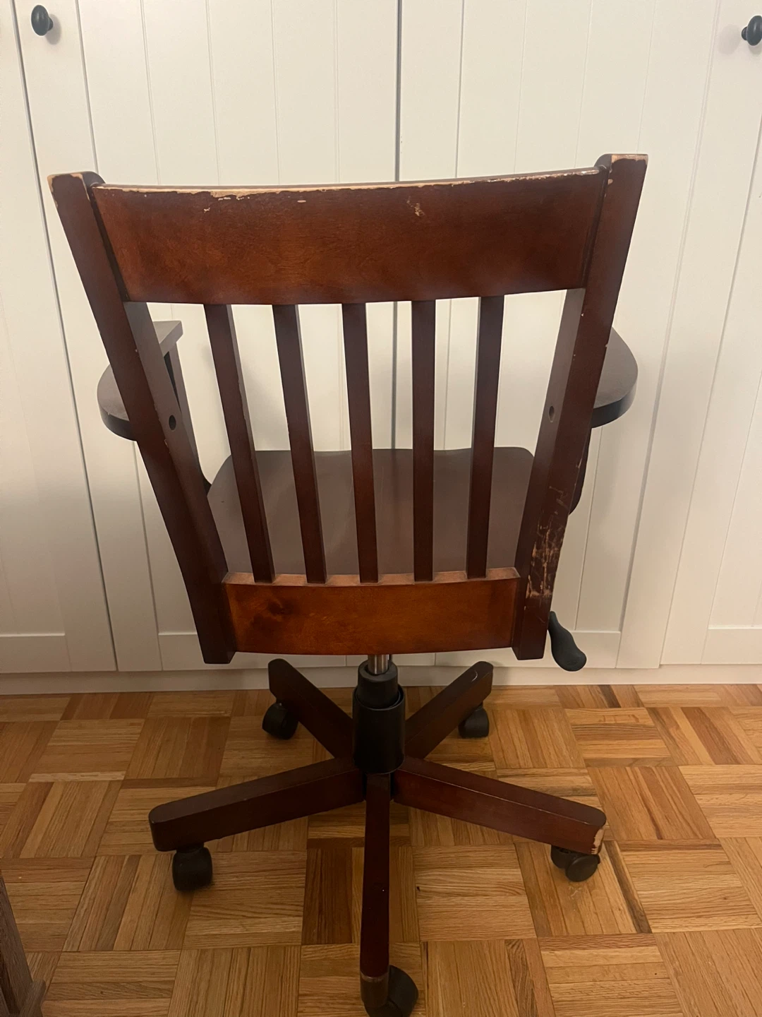 Wooden Swivel Office Chair - photo 4